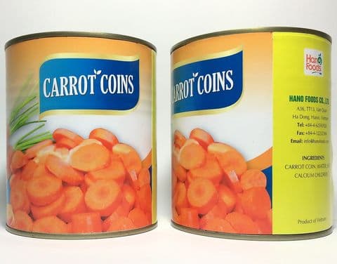 Hot selling Canned Natural Carrot Coin from Vietnam
